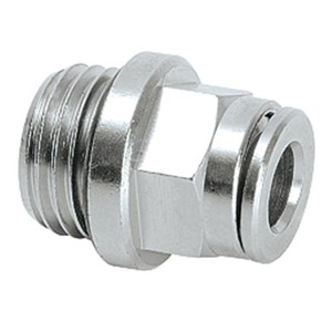 Tube connector G1/4 male for tube 6 mm straight (brass nickel-plated)