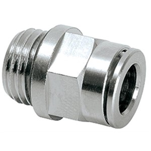 Tube connector G1/4 male for tube 8 mm straight (brass nickel-plated)