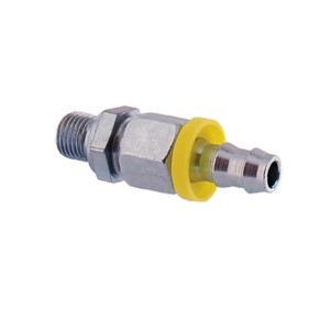 Hose connector G1/4 male for hose id 9.5 mm - push-lock (steel, zinc-p