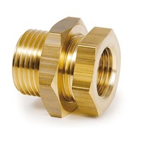 Bulkhead nipple G3/8 male x G1/4 female (brass)