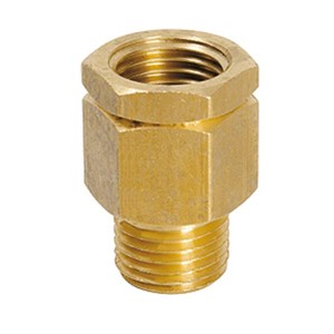 Oil retaining valve G1/4 male x G1/4 female up to +60 Deg C (brass wit