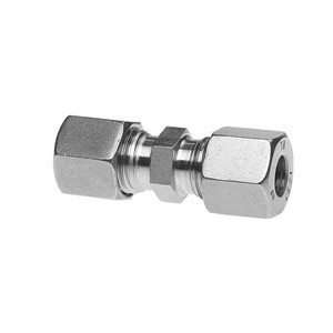 Cutting ring coupling straight - connector for 8 mm (stainless steel)