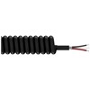 CB104 CTC 2 Conductor Coiled, Shielded Cable, Black Polyurethane Jacke