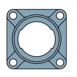 FY503 M SKF Four bolt square flange