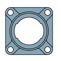 FY508 M SKF Four bolt square flange