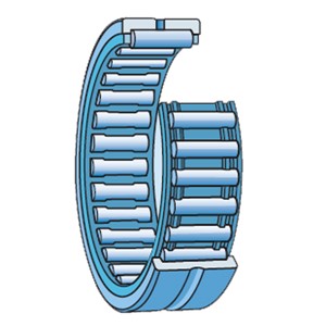NK42/20 SKF needle roller bearing with ribs and without inner ring