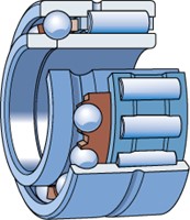 NKIB 5908 SKF needle and angular contact bearing, double direction