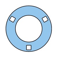 PF62 SKF Round flanged pressed steel (housing only)