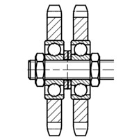 ROSTA N 3/4-12 D  Sprocket Wheel Sets Type N Duplex