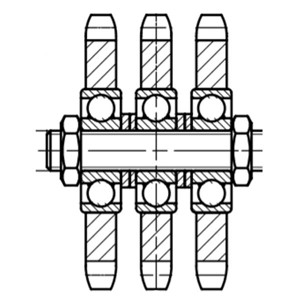 ROSTA N 5/8-20 T  Sprocket Wheel Sets Type N Triplex