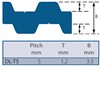 DL-T5-1100-10 SYNCHRO-POWER Timing Belt