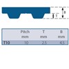 T10-1000-10 SYNCHRO-POWER Timing Belt