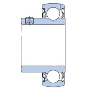 YAT 204 SKF Insert, inner ring extended on one side grub screw locking